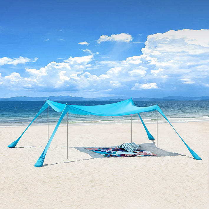 Beach Shade Sail - Zonnescherm - Zonnescherm - UPF30+ - 400 cm x 400 cm x 200 cm - Lichtgewicht aluminium frame