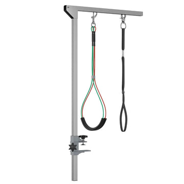 Inklapbare hondenverzorgingsarm voor trimtafel | Kleur: Zilver | Afmetingen: 36x8x74 cm