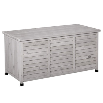 Houten tuinkast voor tuingereedschap | Kleur: Grijs | Afmetingen: 56x127x60 cm