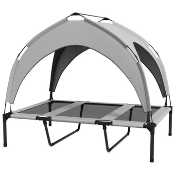 Hondenbed voor kleine honden - Buitenbed | Kleur: Lichtgrijs | Afmetingen: 76x106x94 cm