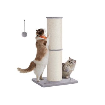 Kattenkrabpaal - Sisal krabtoren - Stevig kattenspeelplezier - Grijs - 50 x 40 x 85 cm