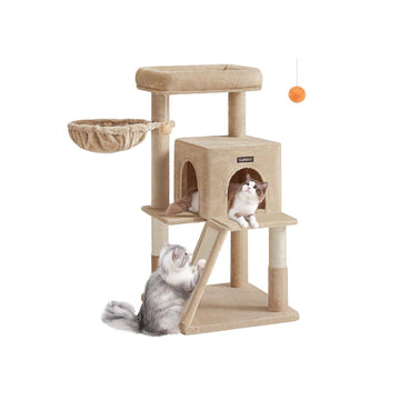 Kattenkrabpaal - Speeltoren - Klimboom - Sisal & Pluche - 48 x 48 x 96 cm