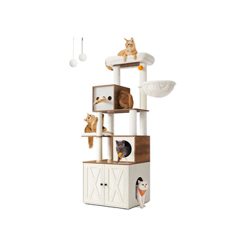 2-in-1 krabpaal - kattenboom - klimmelement - duurzaam sisal - 60 x 52 x 180 cm