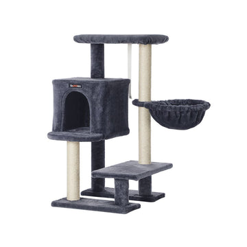 Kattenboom krabpaal met ligplek, rookgrijs, 46 x 41 x 84 cm