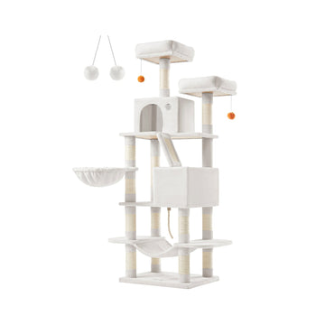 Kattenkrabpaal met sisal en pluche - 55 x 45 x 168 cm