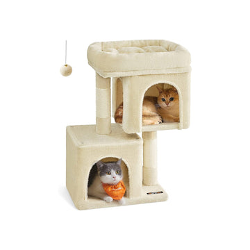 Kattenkrabpaal - Kattenboom - Klimrek - Spaanplaat - Pluche - Sisaltouw - 40 x 30 x 67 cm
