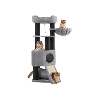 Grote kattenkrabpaal met grot en klimboom, 50 x 50 x 141 cm