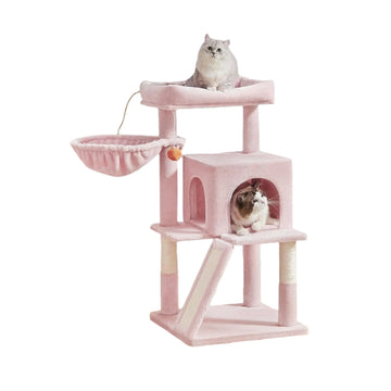 Kattenkrabpaal met groot platform, 48,1 x 48,1 x 96,1 cm – spelen & rusten