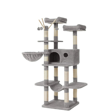 XXL Kattenboom - Krabpaal met grot - stabiel - 50 x 50 x 164 cm