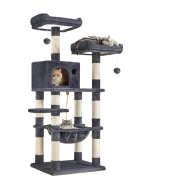 Kattenboom krabpaal klimtoren, stabiel, 55 x 45 x 143 cm