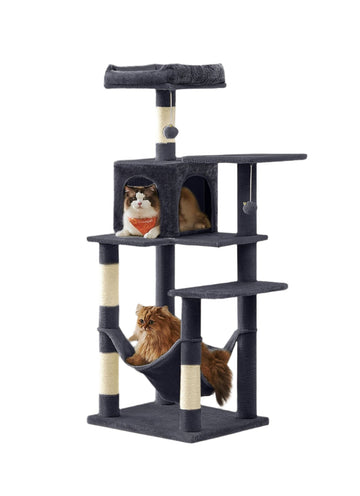 Kattenkrabpaal - Kattenboom 143 cm - Pluche - 55 x 45 x 143 cm