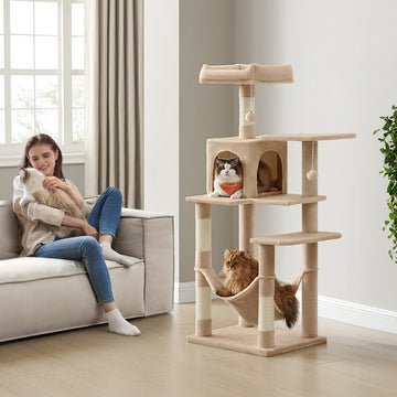 Kattenboom van 137,7 cm hoog | Bruin | 55x45x137,7 cm