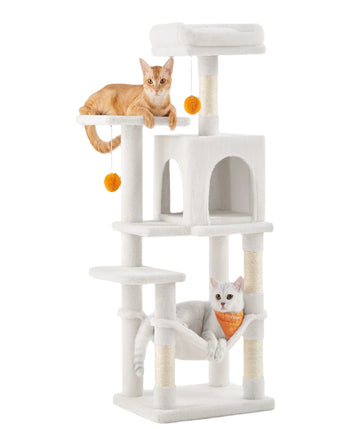 Kattenkrabpaal met meerdere etages - sisal - 45 x 35 x 112 cm