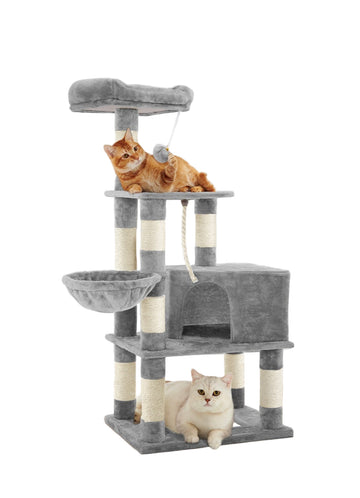 Middelgrote kattenkrabpaal - klimboom - knus bed - 55 x 40 x 138 cm