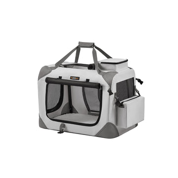 Hondentransportbox - Metalen Frame - Oxfordstof - Lichtgewicht - 60 x 42 x 42 cm - Grijs