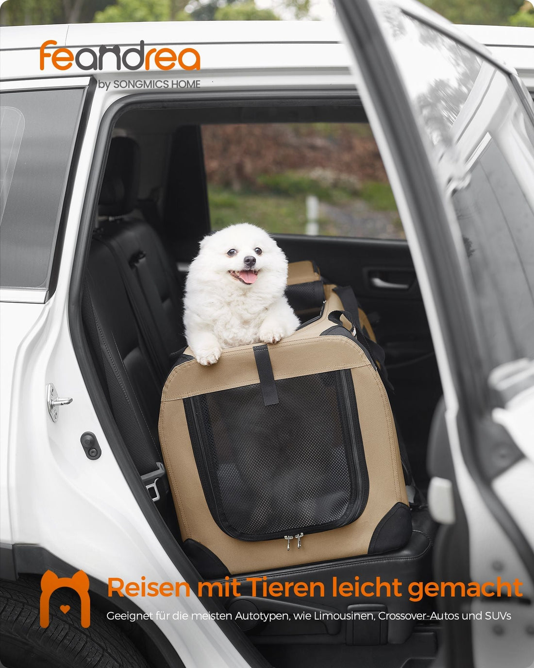 XXL Hundebox – Metallrahmen – Oxford 600D – PVC – 91 x 63 x 63 cm – Kamelbraun