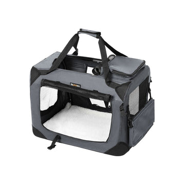 Hondendraagtas - Transporttas voor hond en kat - Grijs - 70 x 52 x 52 cm