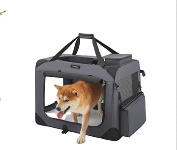 Hondentransportbox - draagtas - 600D Oxford - stalen frame - comfortabel - 70 x 52 x 52 cm