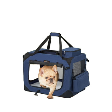 Hondentransportbox - Draagtas - Reisbench - Oxfordstof - 50 x 35 x 35 cm - Blauw