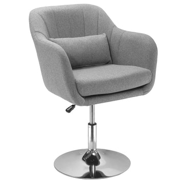 Verstelbare werkkruk met armleuningen | Kleur: Grijs | Afmetingen: 60x60x79-91 cm