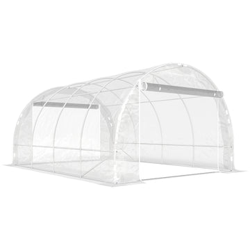 Foliengewächshaus met verzinkt staalframe | Kleur: Transparant | Afmetingen: 395x297x199 cm