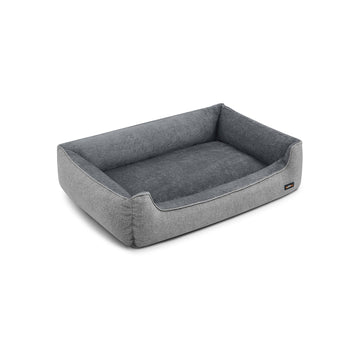 Pluche hondenbed - imitatie linnen - antislip - PP-vulling - 120 x 90 x 30 cm