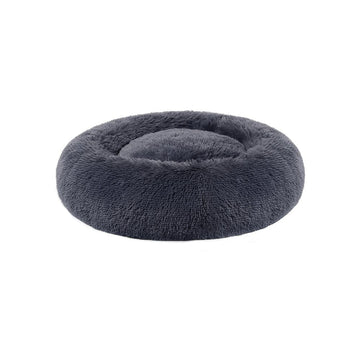 Ronde hondenmand - wasbaar reisbed - donkergrijs - 60 x 20 cm