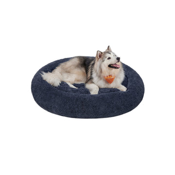 Pluche hondenbed - zachte hondenmand - donkergrijs - 140 x 20 cm - 4,8 kg