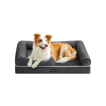 Pluche hondenmand - comfortabel - TPU-coating - imitatiesuède - PP-vulling - 91 x 71 x 25 cm