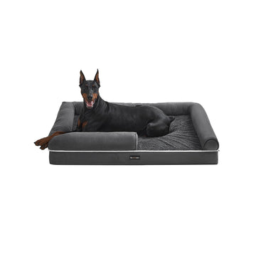 Orthopedisch hondenbed - hondenmand - traagschuimmatras - verhoogde rand - 120 x 85 x 25 cm
