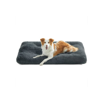 Donkergrijs hondenbed - orthopedisch pluche hondenkussen - 110 x 73 x 10 cm