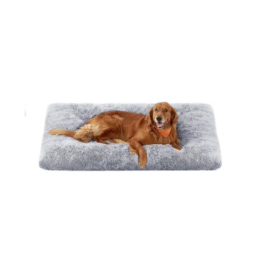 Hondenbed grijs ombré - zacht pluche - antislip - 140 x 100 x 12 cm
