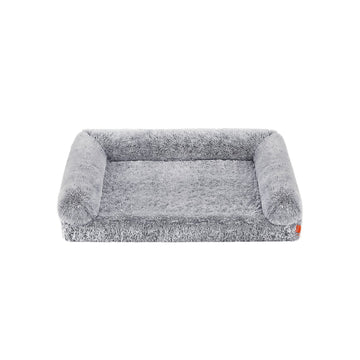 Hondenmand ombré grijs - Pluche - Orthopedische steun - 122 x 85 x 24 cm