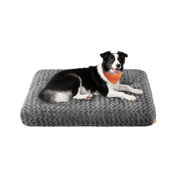 Hondenbed XL met zachte vulling | Leigrijs | 110x73x10 cm