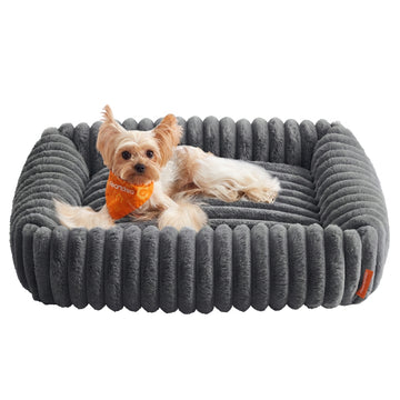 Orthopedisch wasbaar hondenbed | Loodgrijs | 71x55x18 cm