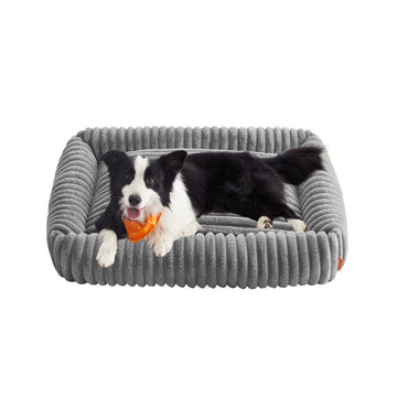 Middelgroot orthopedisch hondenbed | Taubengrijs | 106x75x20 cm