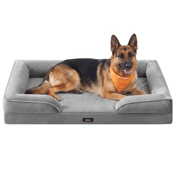 Orthopedisch hondenbed grijs met afneembare hoes | Grijs | 122x85x17 cm