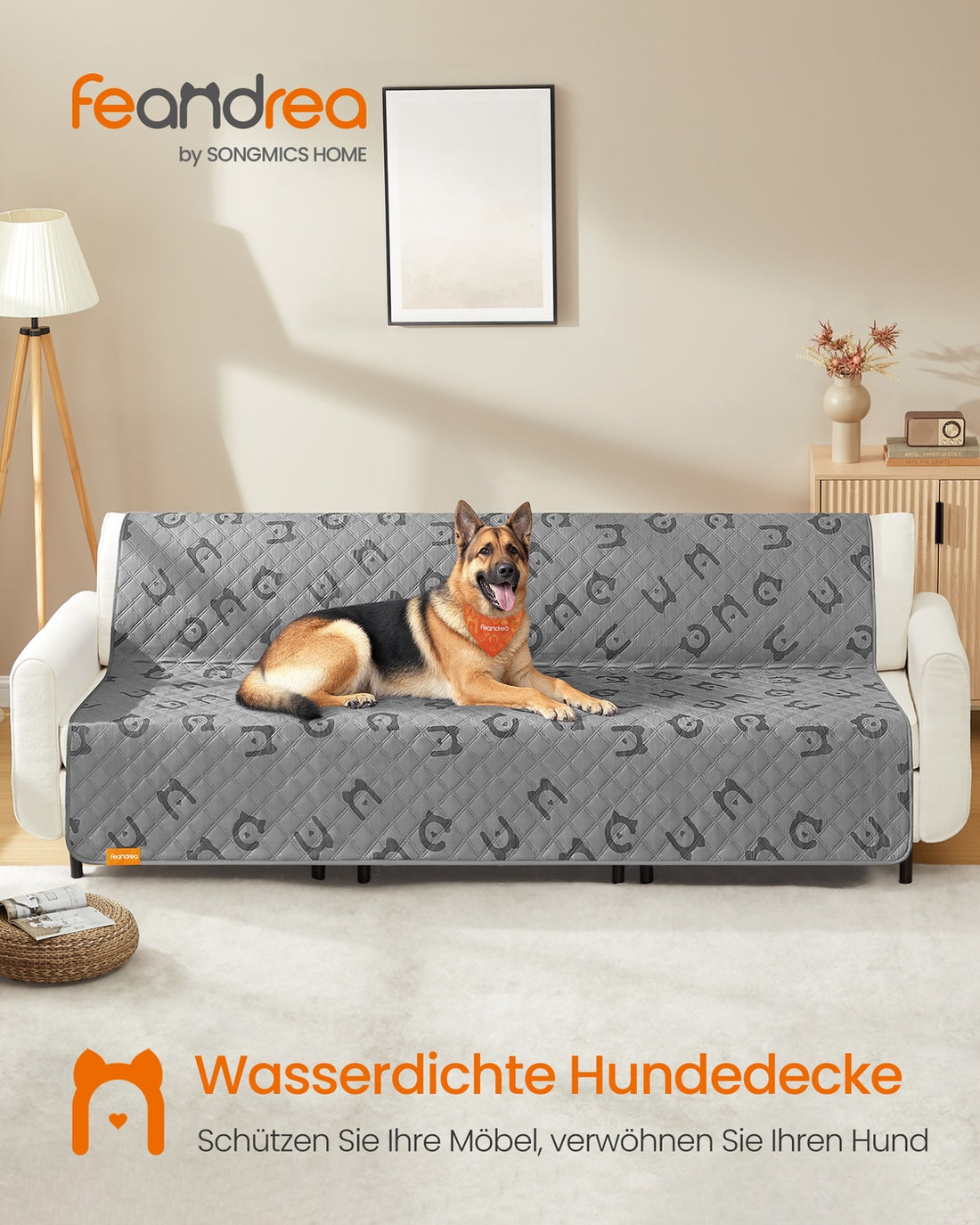 Waterdichte hondendeken | Taubengrijs | 1208x173 cm