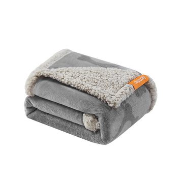 Huisdierendeken voor honden - Sherpa - waterdicht - grijs - 101 x 73 cm
