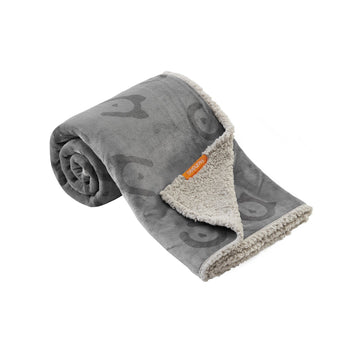 Huisdierdeken - Sherpa - TPU-folie - flanel - warm - lichtgewicht - grijs - 203 x 152 cm