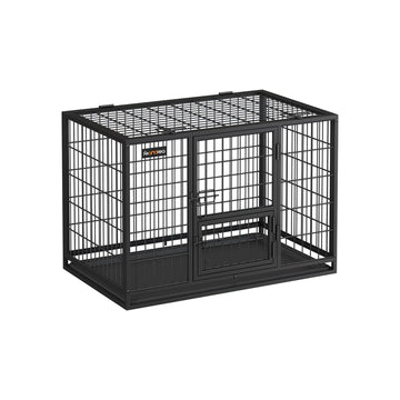 Hondenbench van staal - ruime kooi met deuren en uitneembare bak - 92,5 x 57,5 x 64 cm
