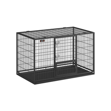 Extra stevige hondenbench - zwart - staal - 139 x 79 x 87 cm