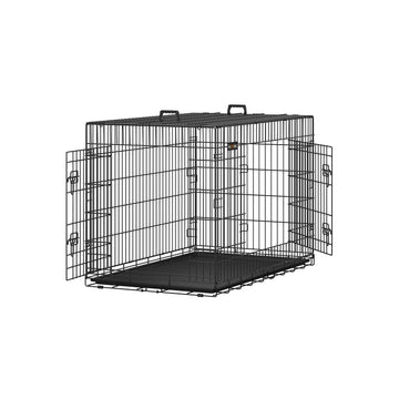 Hondenbench - ijzerdraad en ABS - 122 x 81 x 76 cm
