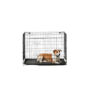Inklapbare hondenbench met 2 deuren - draagbare transportbox - 92,5 x 57,5 x 64 cm