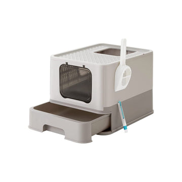 Kattenbak met deksel en lade – PP/PC – 42,5 x 54,3 x 37,8 cm