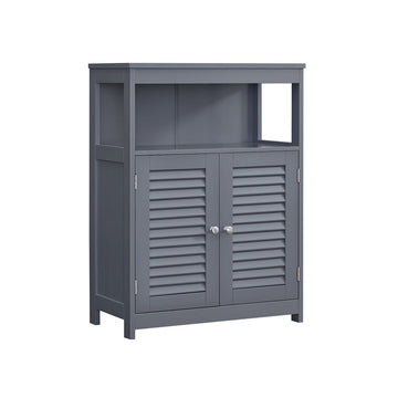 Badkamerkast - wandkast en staand - opbergkast hoekkast - MDF - grijs - 30 x 60 x 80 cm