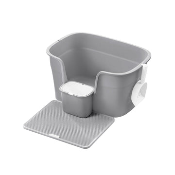 Kattenbakset - kattenbak met hoge rand - PP-plastic - 64 x 76 x 33 cm