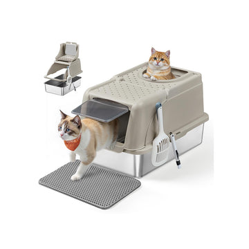 Kattenbakset - kattenbak - duurzaam en eenvoudig te reinigen - 61 x 41 x 36,5 cm
