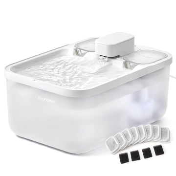 Kattenfontein 4,5 liter stil met 12 filters | Wit | 19,3x28,7x17,3 cm