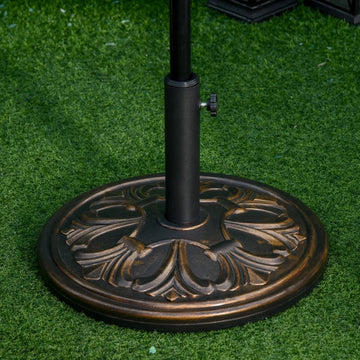 Parasolvoet - Ronde parasolhouder voor parasols | Kleur: Brons | Afmetingen: 48x48x34 cm